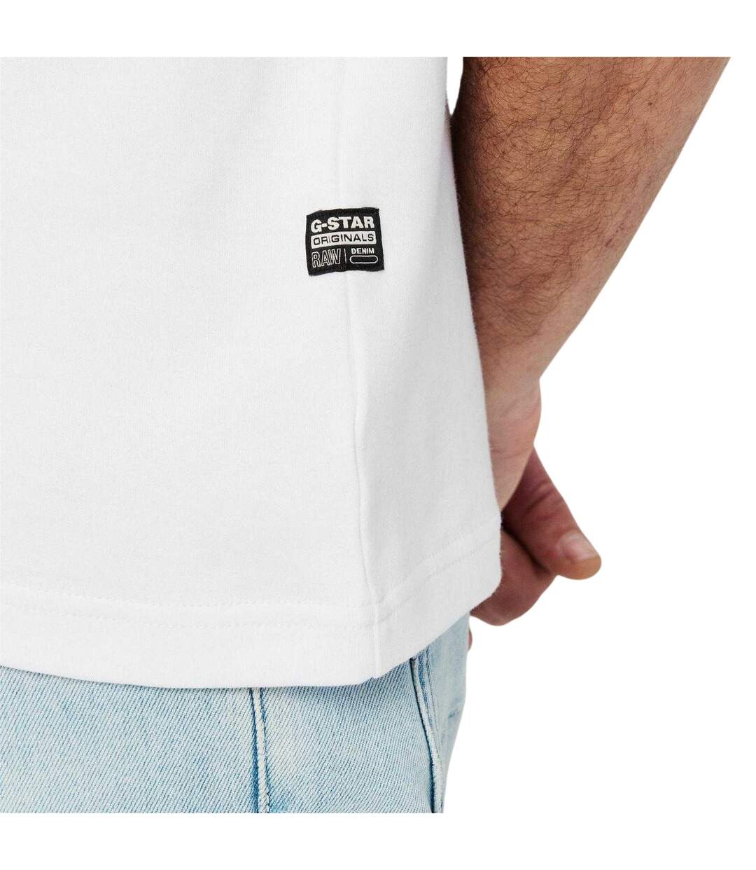 Mens Raw T-shirt White G-Star-4