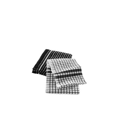 Lot de 2 Torchons Éponge Classico 50x70cm Noir