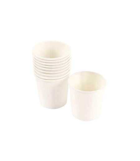 Lot de 50 Gobelets en Carton Café 12cl Blanc