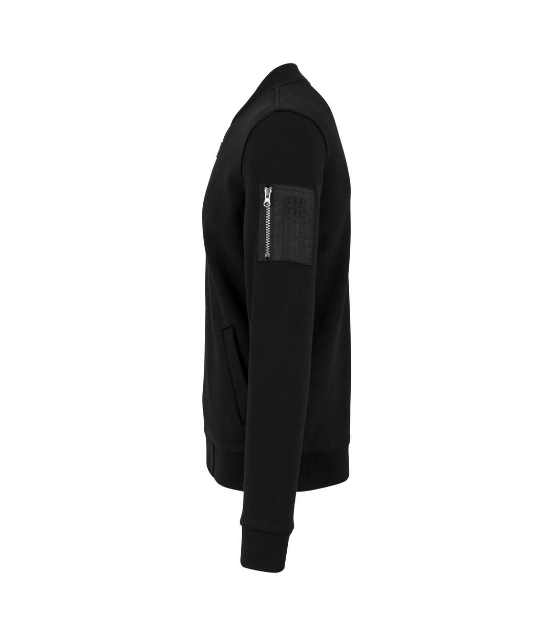 Mens Plain Bomber Jacket Black Urban Classics-4