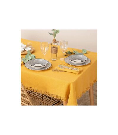 Nappe Déco à Franges Maha 150x250cm Jaune