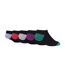 5 Pack Mens Bamboo Trainer Socks with Coloured Heel & Toe-1