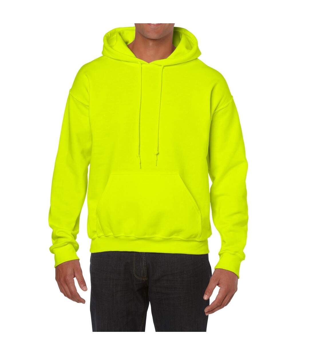 Sweat À Capuche Adulte Vert Fluo Gildan-1