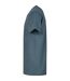 T-shirt À Col Rond Pour Hommes Bleu Poussiéreux Build Your Brand-3