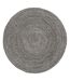 Tapis Déco Tressé Café 120cm Noir-1