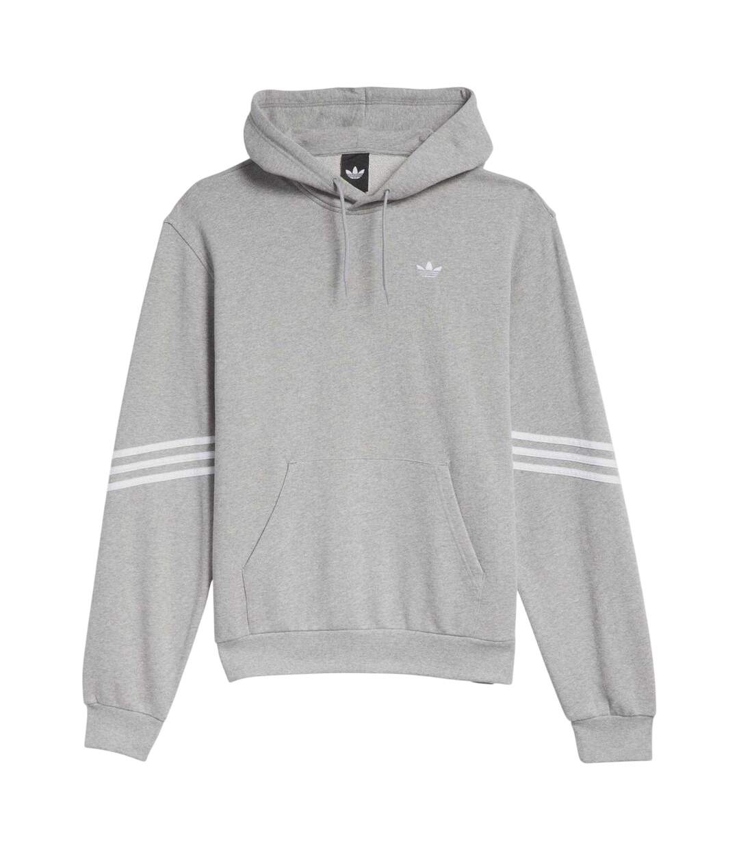Mens Classics Cotton Hoodie Grey Adidas-2