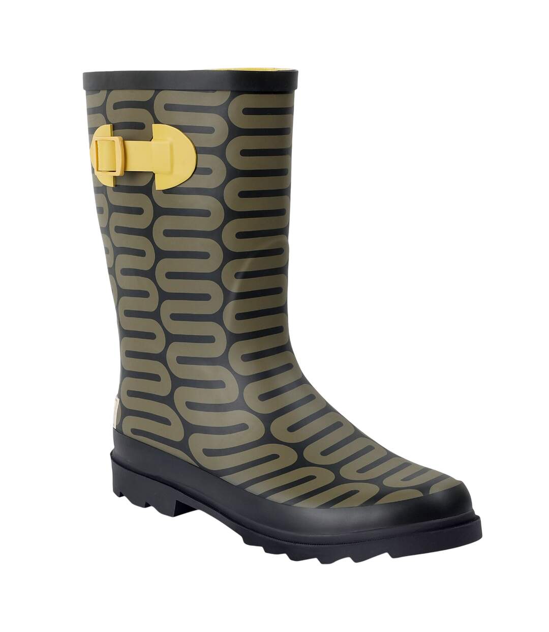 Womens/ladies Orla Kiely Spinning Flower Mid Calf Wellington Boots Olive Regatta-1