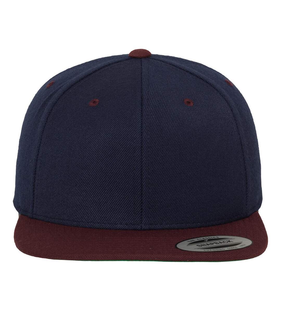 Casquette Ajustable Classic Bleu Marine Pourpre Yupoong-2