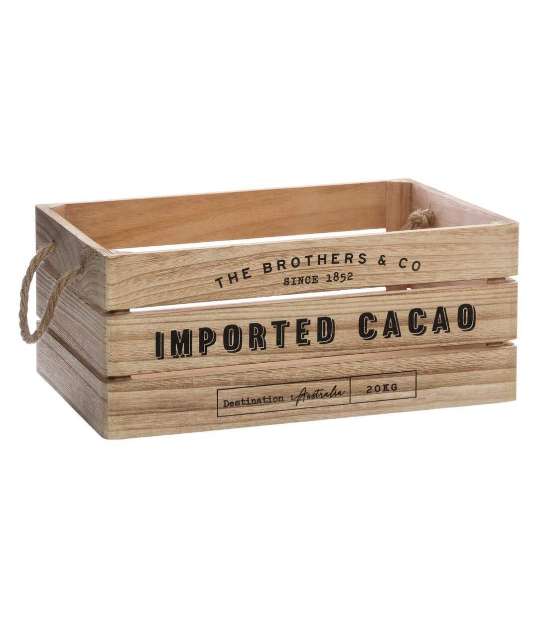 Lot de 3 Cagettes en Bois Brothers 35cm Naturel-2