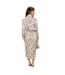 Womens/ladies Snakeskin Collared Wrap Dress Cream AX Paris-3