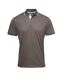 Premier Mens Contrast Coolchecker Polo Shirt (Dark Gray/Silver)