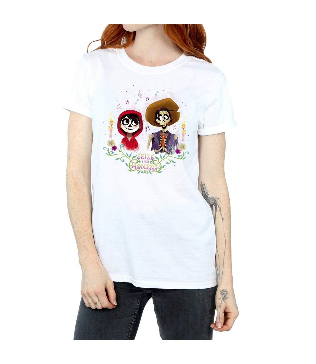 Disney - T-shirt COCO MIGUEL AND HECTOR - Femme (Blanc) - UTBI16490-3