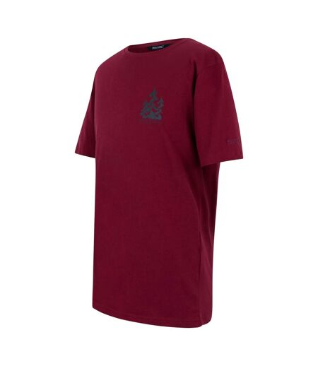 T-shirt Motif/style Arbre Cline Homme Pourpre Foncé Regatta