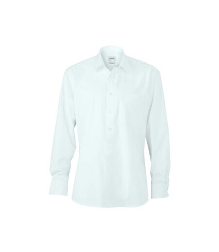 chemise manches longues sans repassage col NEW KENT - JN622 - HOMME - blanc