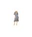Womens/ladies Animal Print Skater Dress Blue Yumi-1