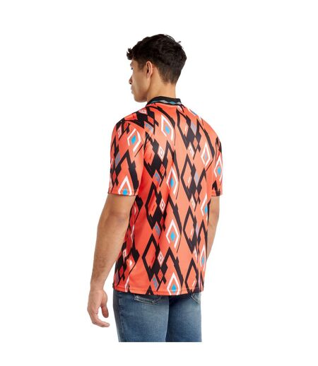 Umbro Mens Tropics Football T-Shirt (Warm Red/Cyan/White)