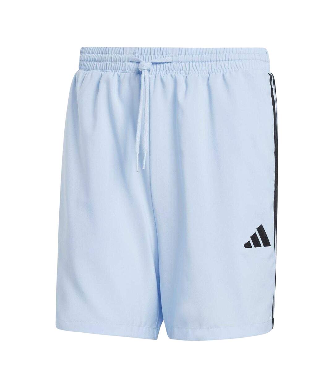 Mens 3 Stripes Shorts Glow Blue Adidas-1