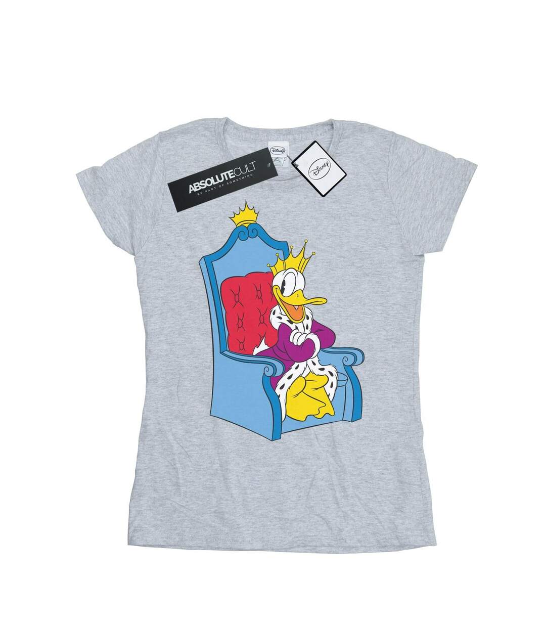 Disney T-shirt en coton Donald Duck King Donald pour femmes/femmes (Gris sportif) - UTBI32205-1