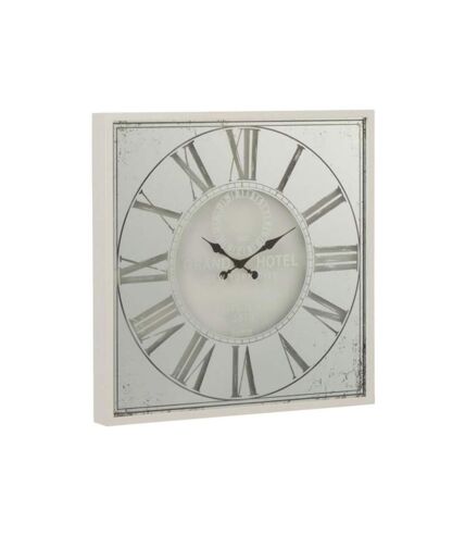Paris Prix - Horloge Murale En Métal carrée 60cm Blanc