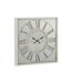 Paris Prix - Horloge Murale En Métal carrée 60cm Blanc