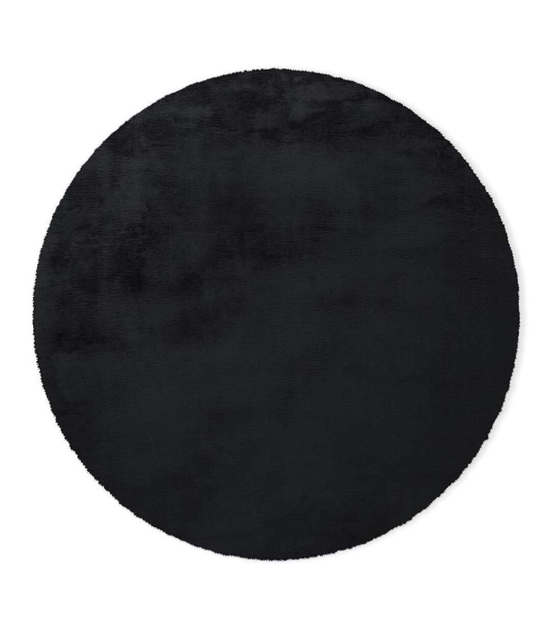 Tapis Rond à Poils Longs Rabbit 160cm Anthracite-1