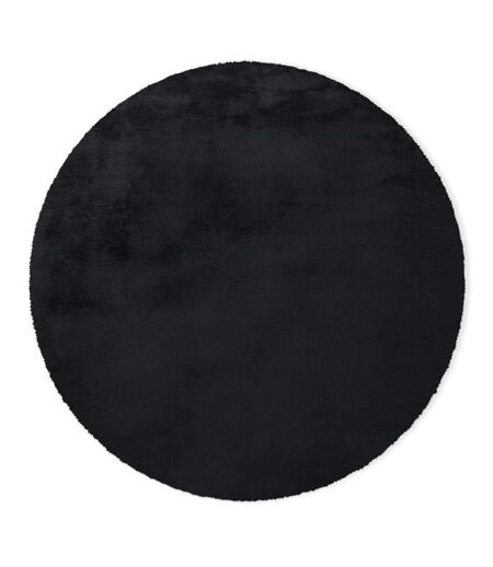 Tapis Rond à Poils Longs Rabbit 160cm Anthracite