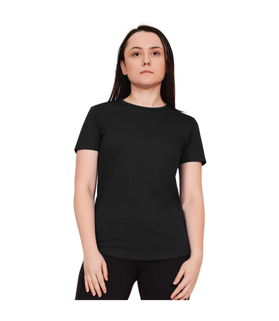 T-shirt original tech femme noir Casual Classics-1