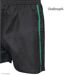 Short homme CHALLENGER 8L noir avec bande verte : le short en coton ultra-confortable spécial moisson-4