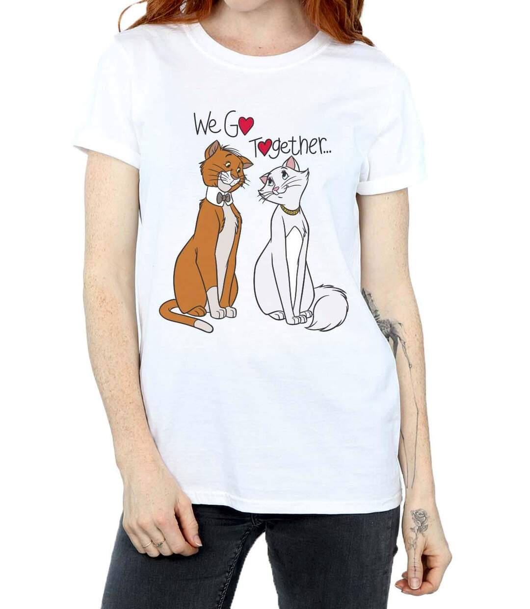 Disney - T-shirt THE ARISTOCATS WE GO TOGETHER - Femme (Blanc) - UTBI18318-3