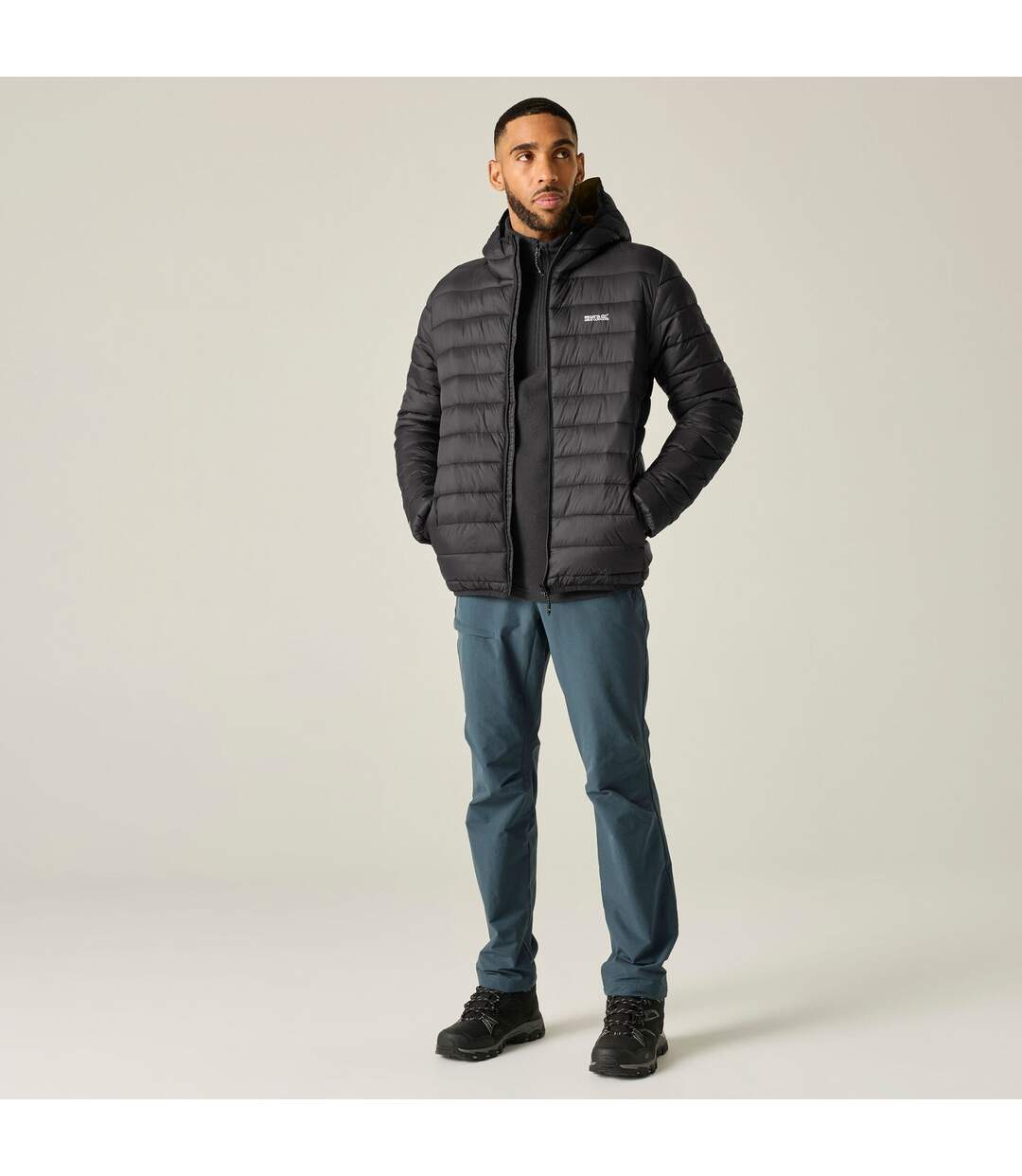 Doudoune Matelassée Marizion Homme Anthracite Jaune Regatta-1