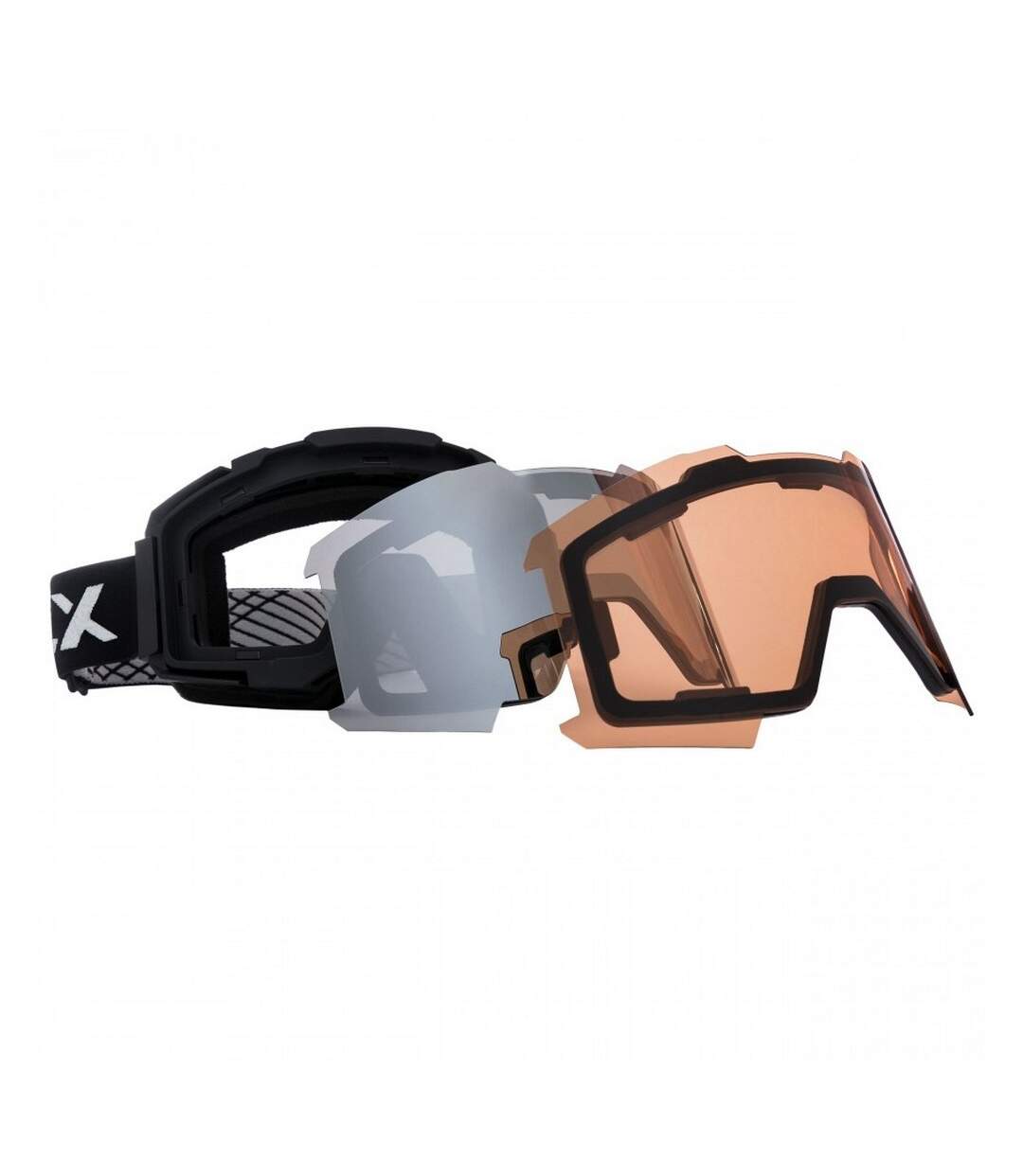 Unisex magnetic dlx changeable lens ski goggles one size black x Trespass-2