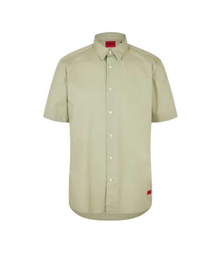 Chemise Manches Courtes Homme Vert Hugo