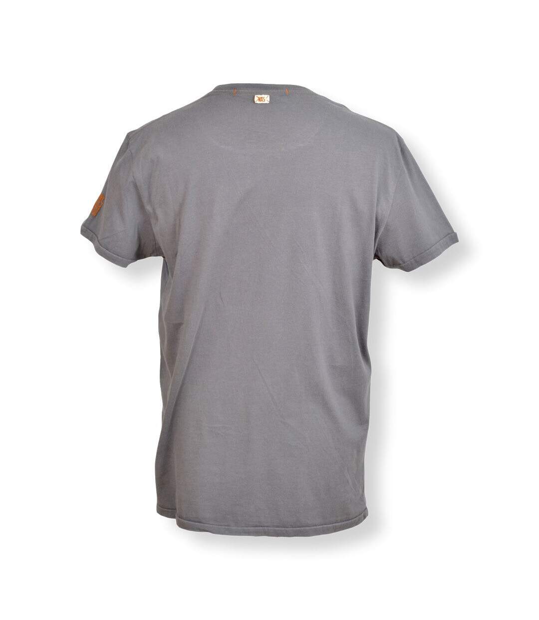 Tee shirt manches courtes  - Col rond -  Couleur gris - motif sur le devant-2