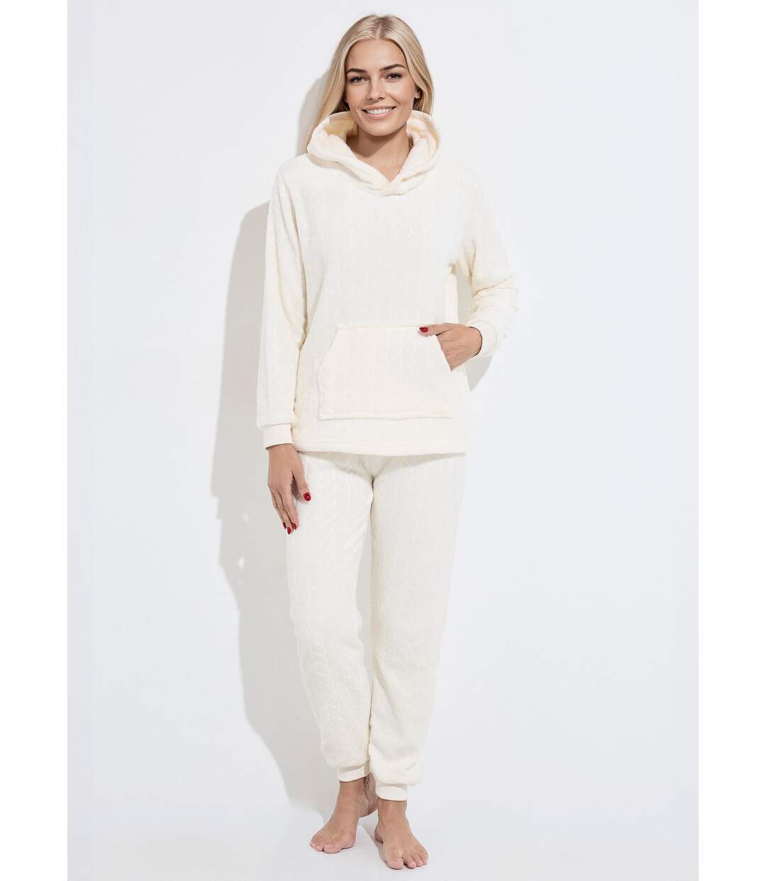 Pyjama chaud polaire avec haut sweat-1