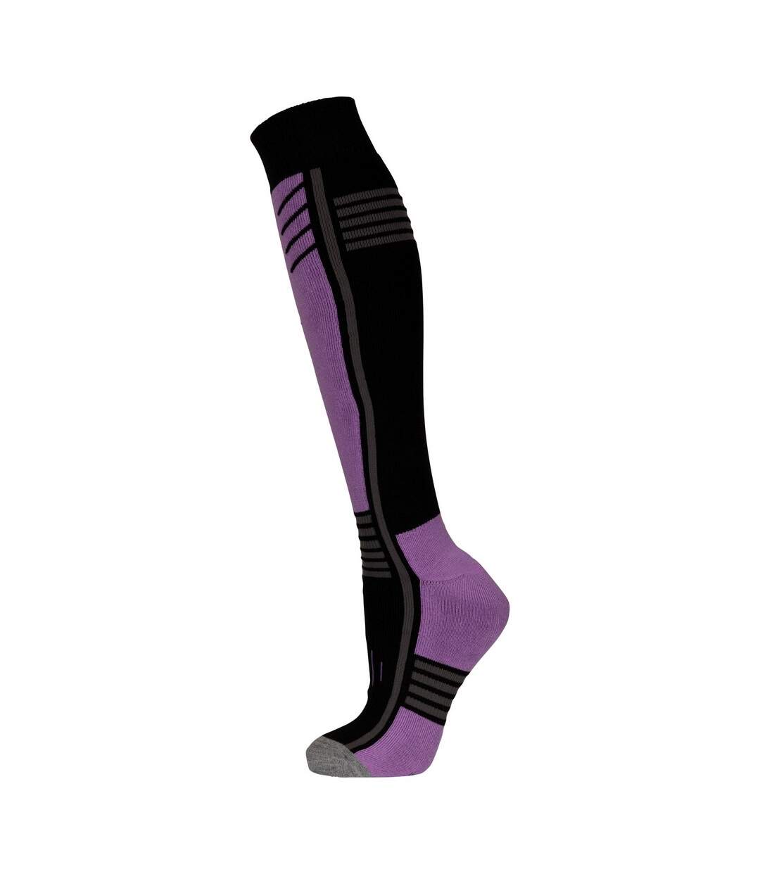 Chaussettes de ski icy adulte noir / violet Trespass-3