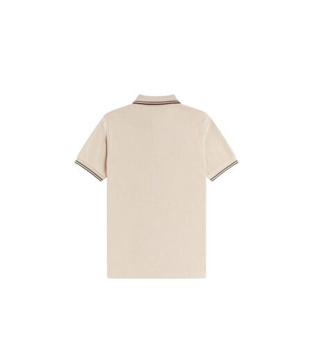Mens Twin Tip Polo Shirt Warm Beige Fred Perry