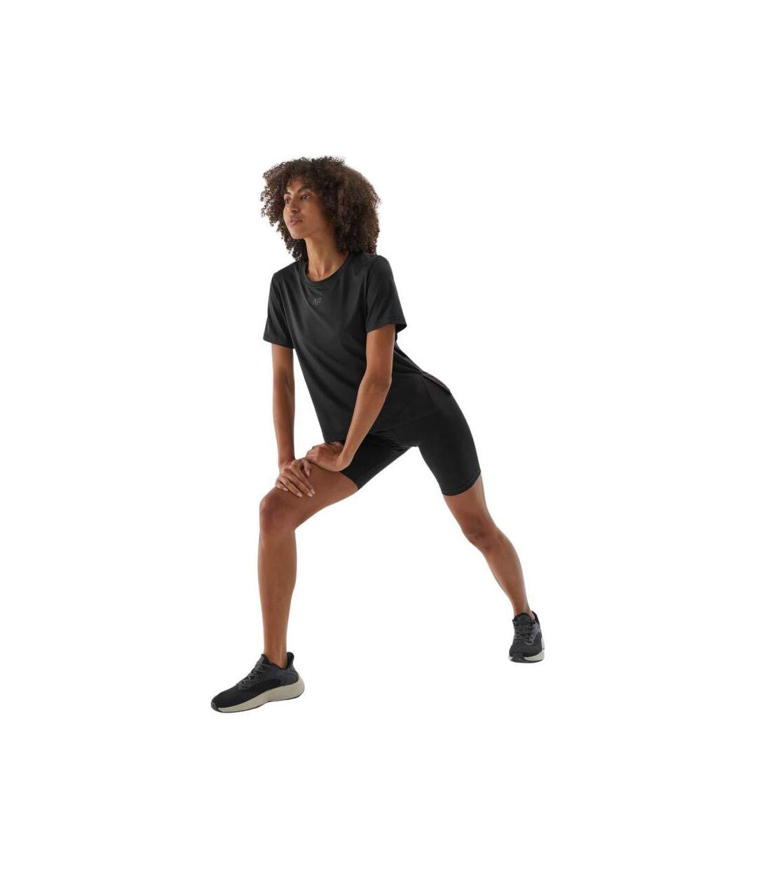 Womens/ladies Quick Dry Oversized Training T-shirt Black 4F-2