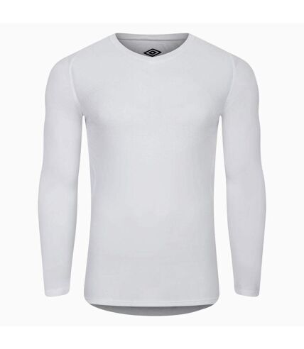 Umbro Mens Pro Long-Sleeved Base Layer Top (White) - UTUO2151