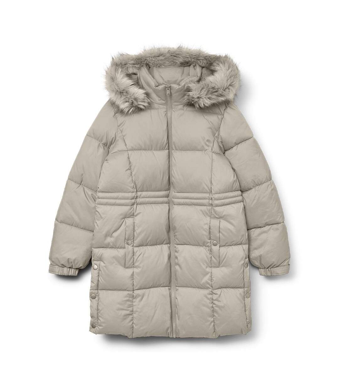 Doudoune beige femme vero moda pinar-1