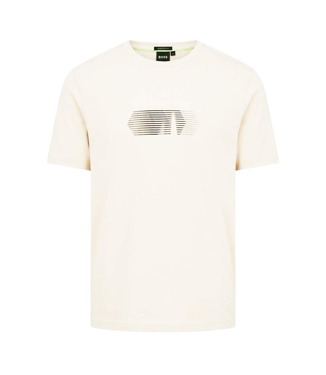 T-shirt Motif/style À Rayures Unity Homme Beige Clair Boss-1