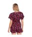 Combishort Motif/style Floral Femme Noir Influence-2