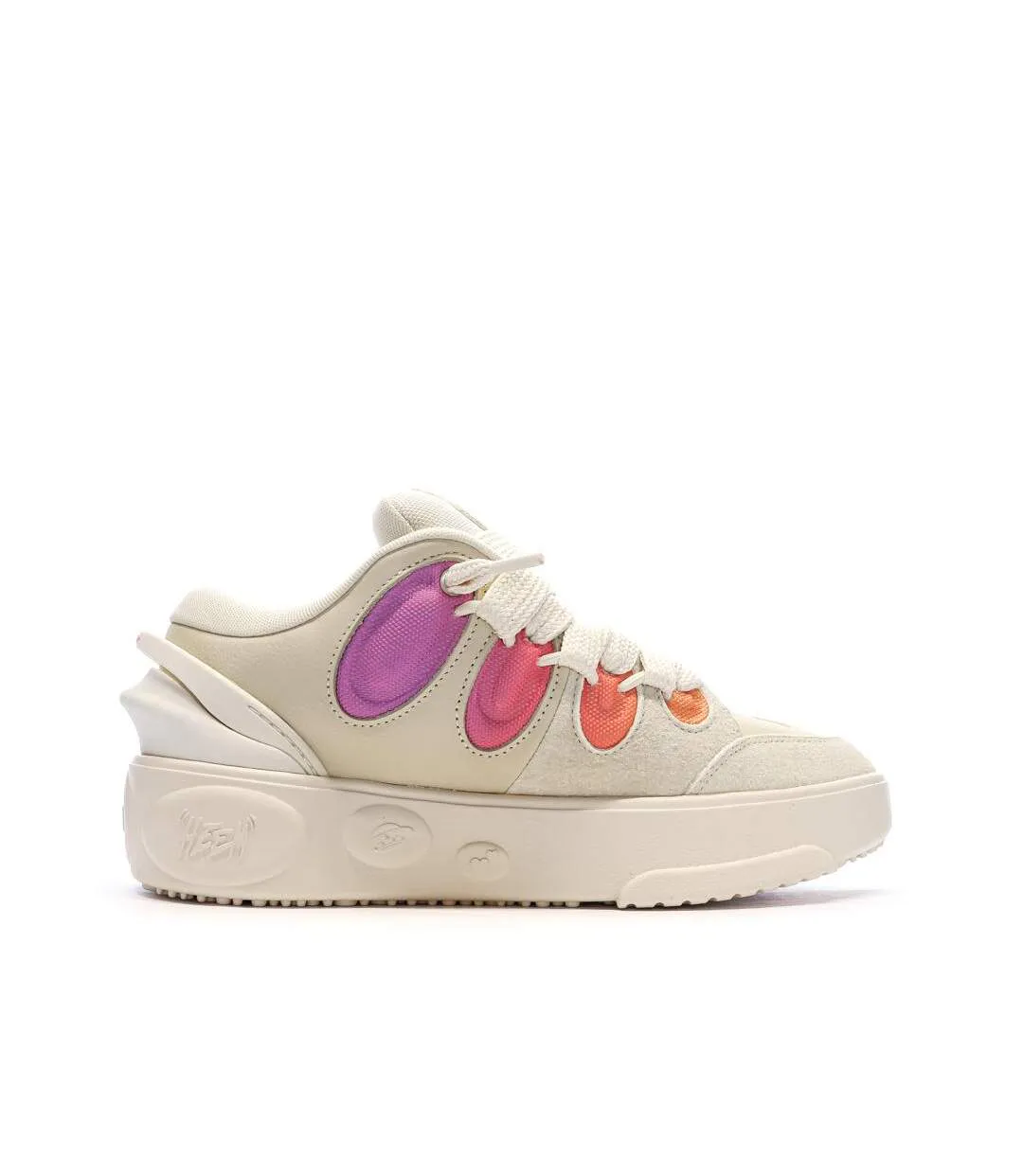 Baskets beige femme puma la francé bright-2