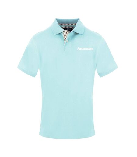 Polo Motif/style Logo Homme Bleu Ciel Aquascutum