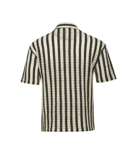 Chemisette beige/noir rayures homme kaporal troy - l