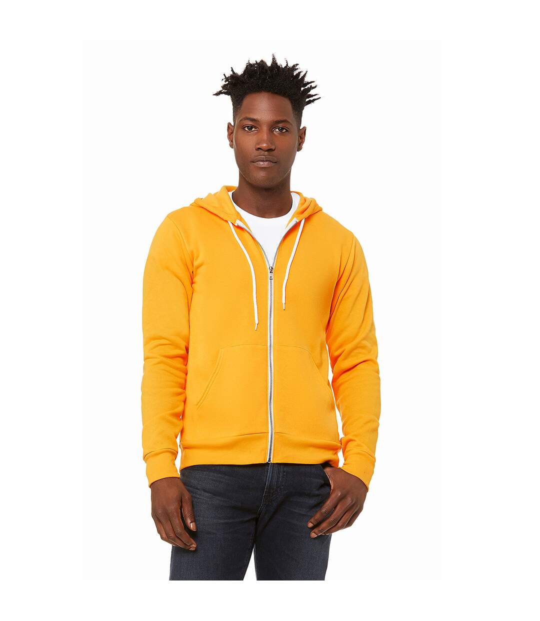 Canvas sweat à capuche et fermeture zippée homme doré Bella + Canvas