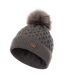 Womens/ladies freja pom pom beanie dark grey Trespass