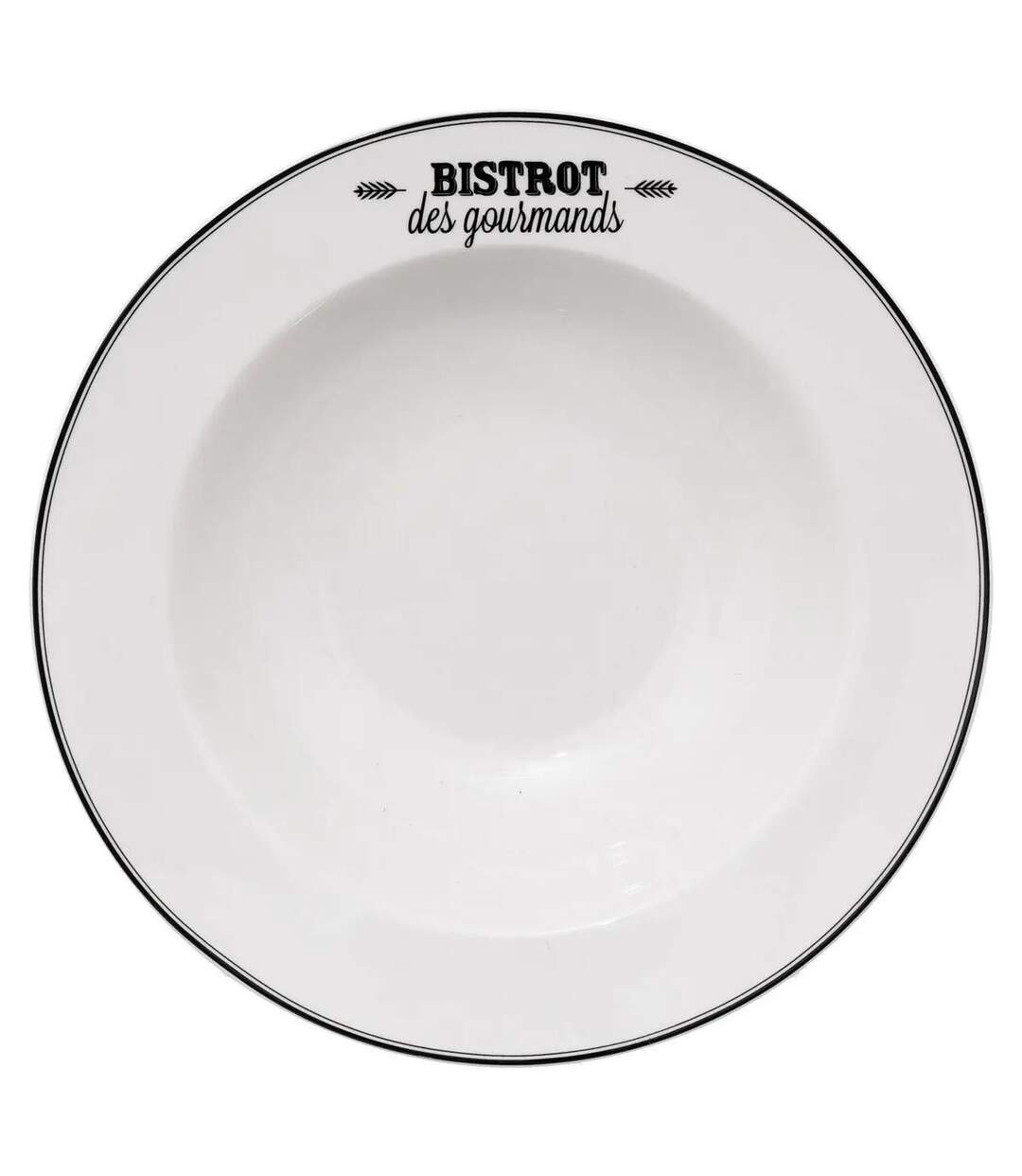 Lot de 6 Assiettes à Pâtes Bistrot 27cm Blanc-1