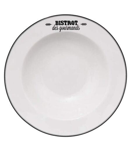 Lot de 6 Assiettes à Pâtes Bistrot 27cm Blanc