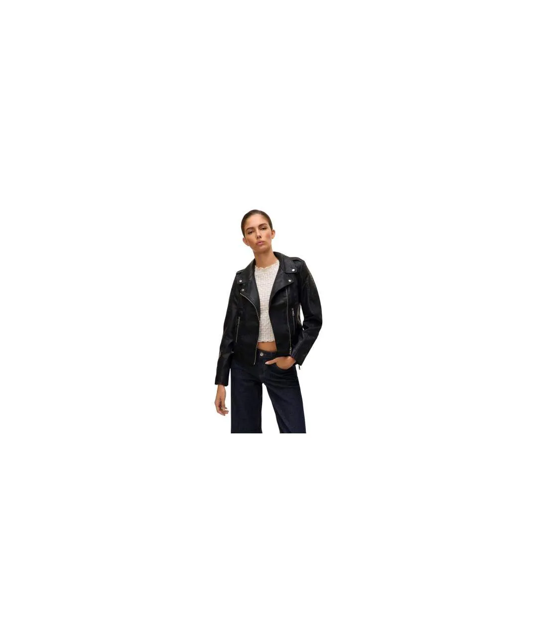 Veste Motard Kerriultra Femme Noir Vero Moda-1