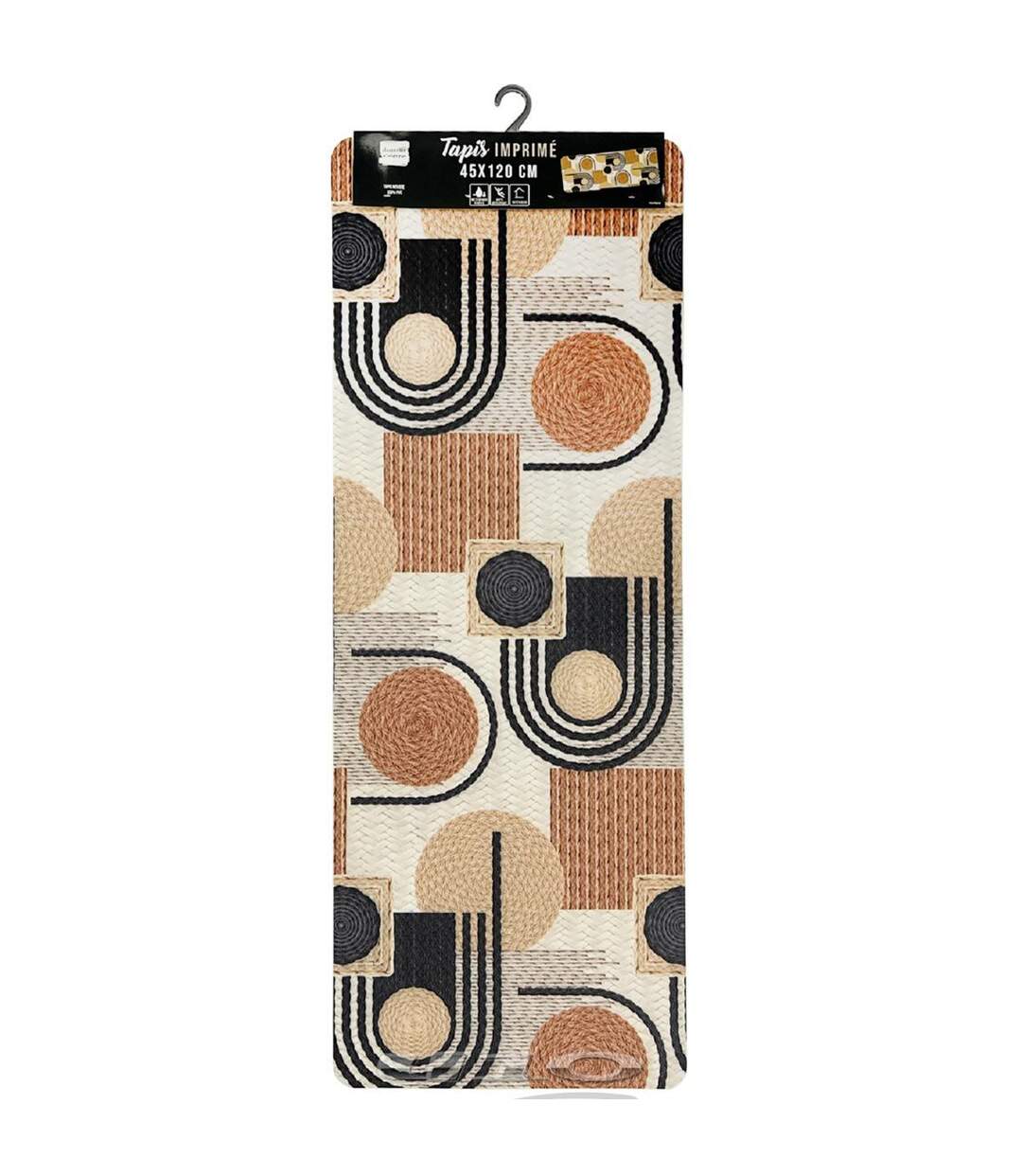 Tapis Déco Imprimé Rondipop 45x120cm Noir-2